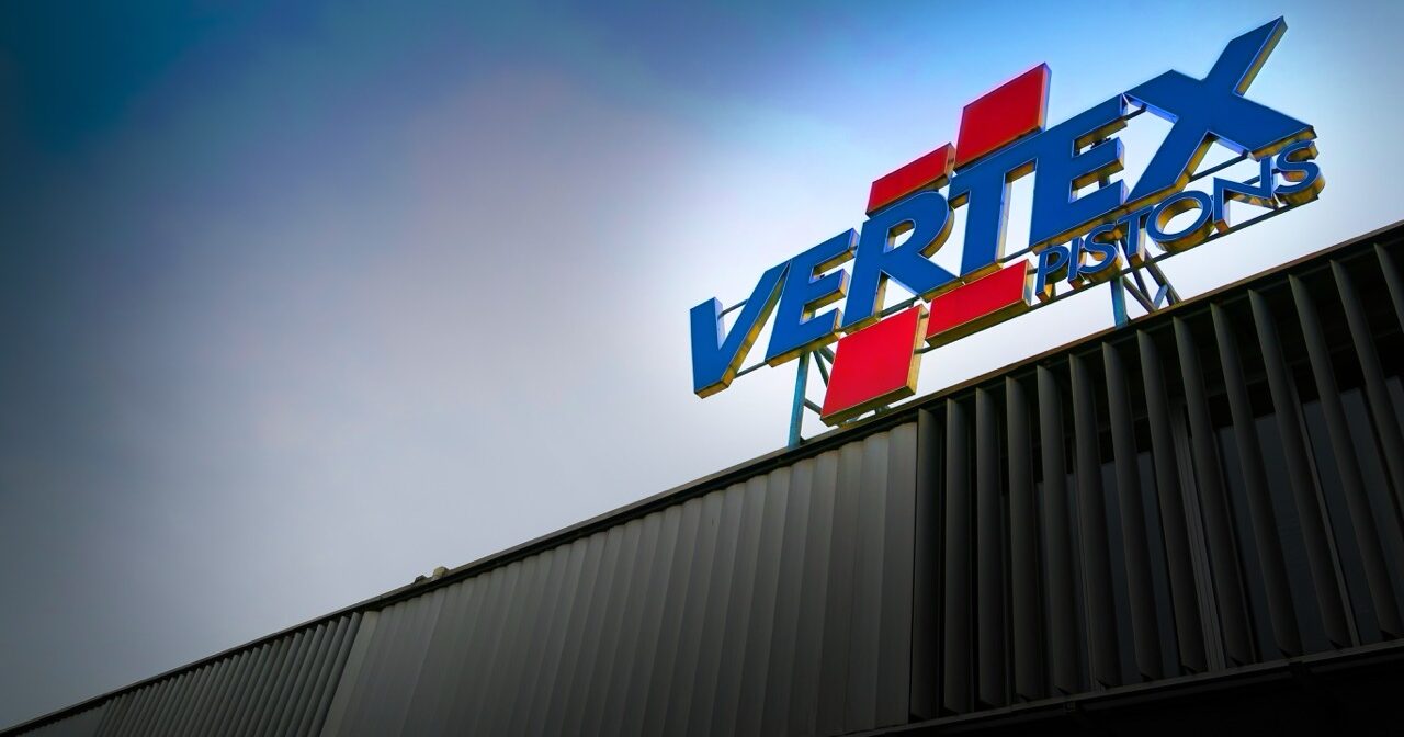 Particolare logo Vertex sede