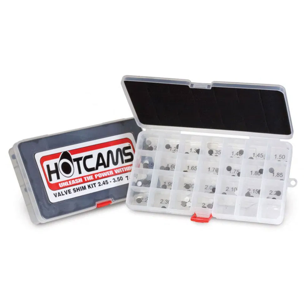 Kit piattelli valvole Hot Cams con scomparti numerati.