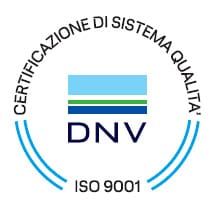 Logo certificazione DNV ISO 9001 per il sistema di gestione qualità