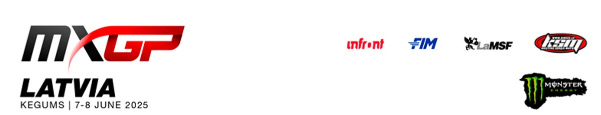 Banner ufficiale MXGP Lettonia 2025 a Kegums, 7-8 giugno